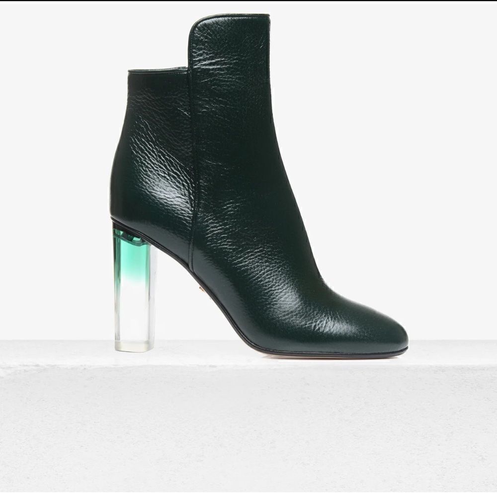 Andrea Gomez CHIARA 95 HUNTER LUCITE Heeled Boots 38.5